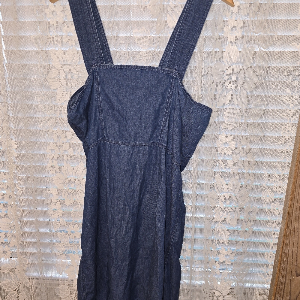 US Polo Assn Denim Sundress, Sleeveless, Lace Up, Womens XL, blue Jean Dress - Picture 5 of 5
